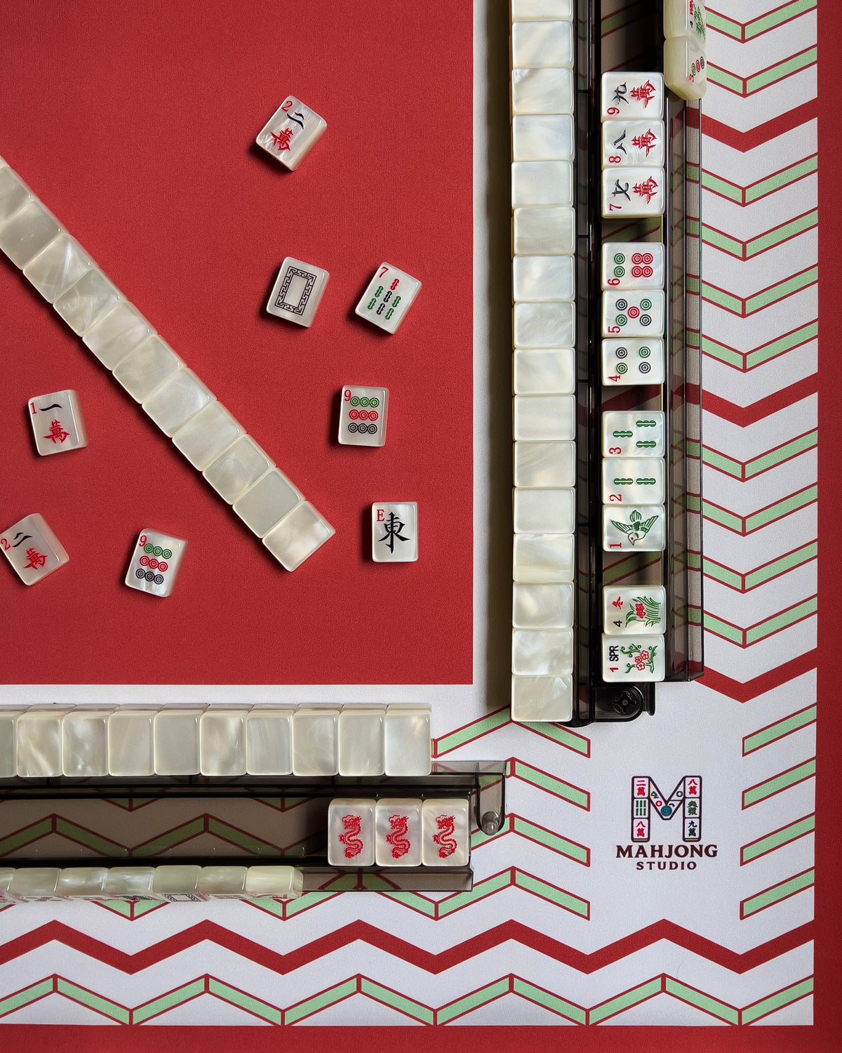 Mother of Pearl x Red Ripple x Black Acrylic Racks