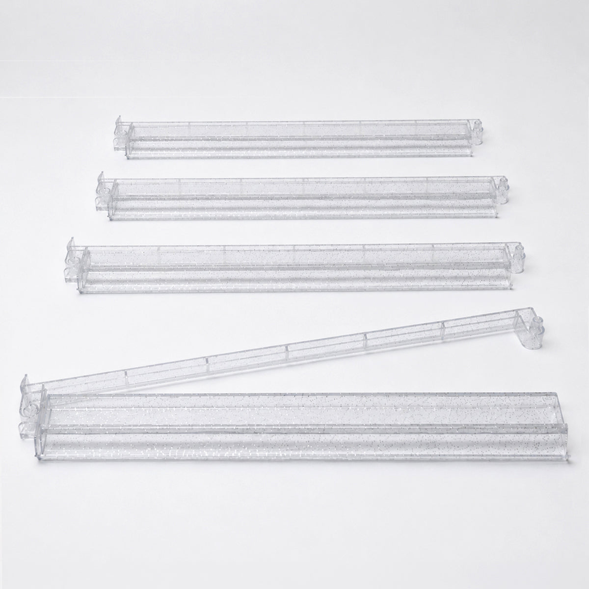 Clear Glitter Acrylic Racks